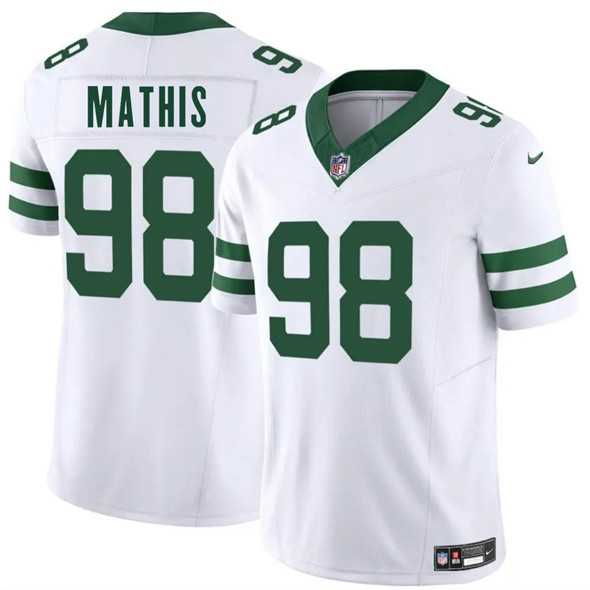 Men & Women & Youth New York Jets #98 Phidarian Mathis White 2025 F.U.S.E. Vapor Untouchable Limited Stitched Jersey